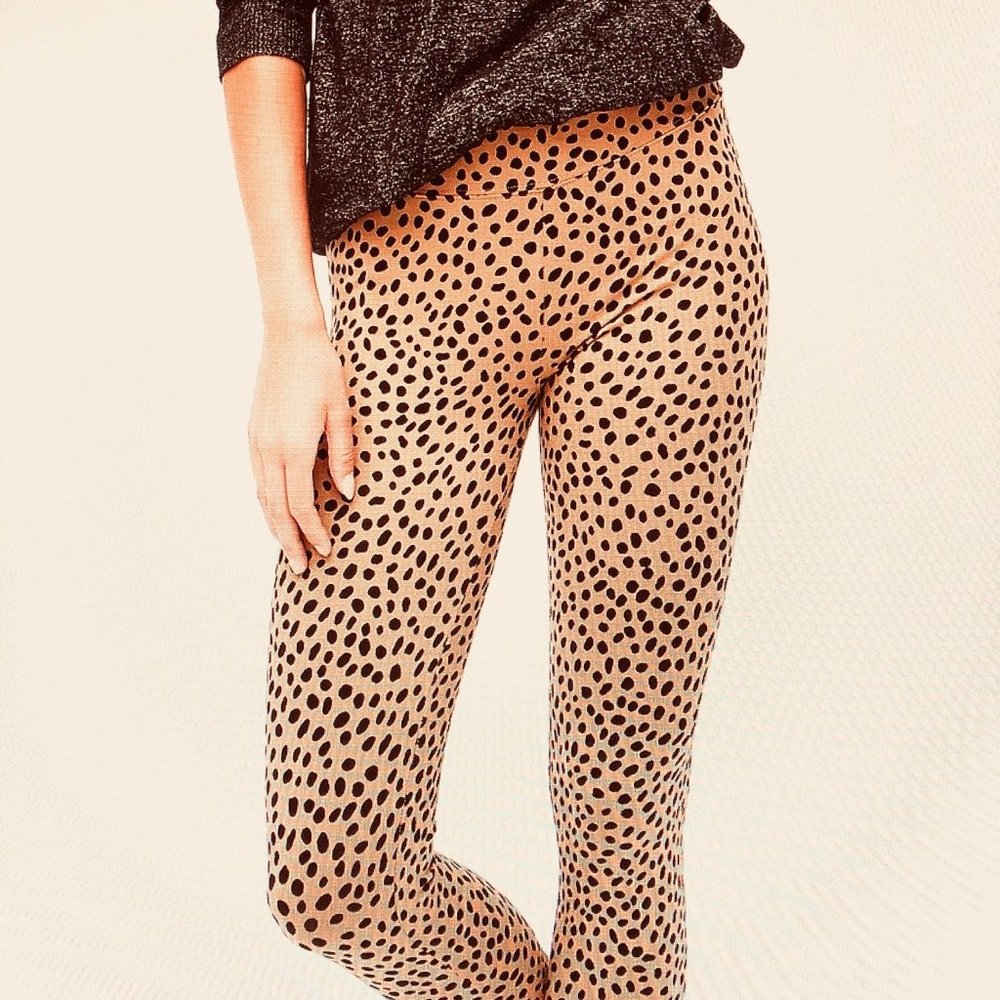 J. Crew Brown and Tan Leopard Print Leggings